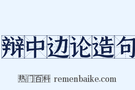 辩中边论造句是什么意思的图片